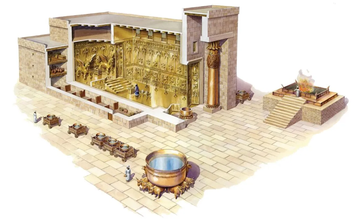 Engraving of Solomon's Temple in Jerusalem.
